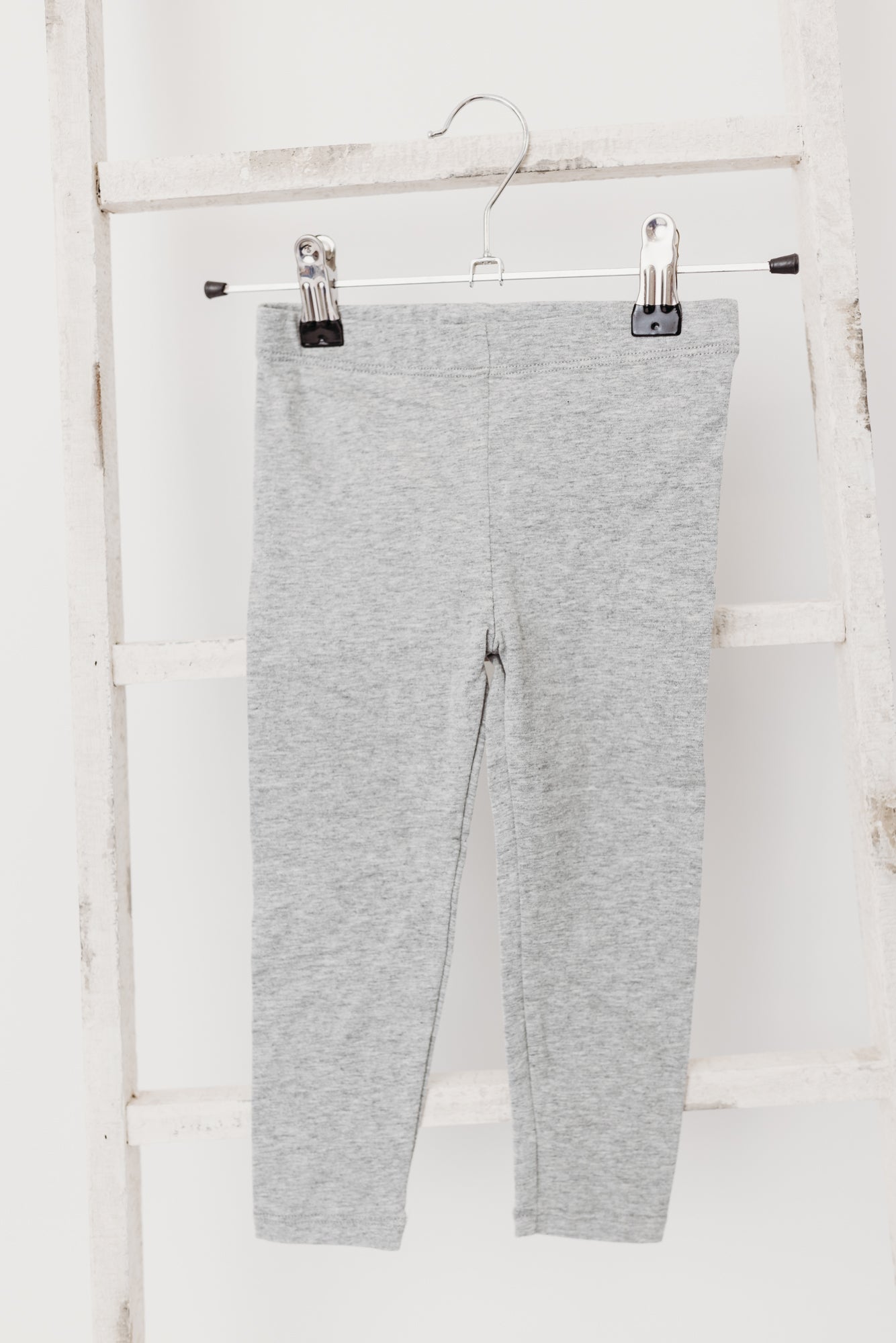 Solid Color Cotton Leggings | Gray