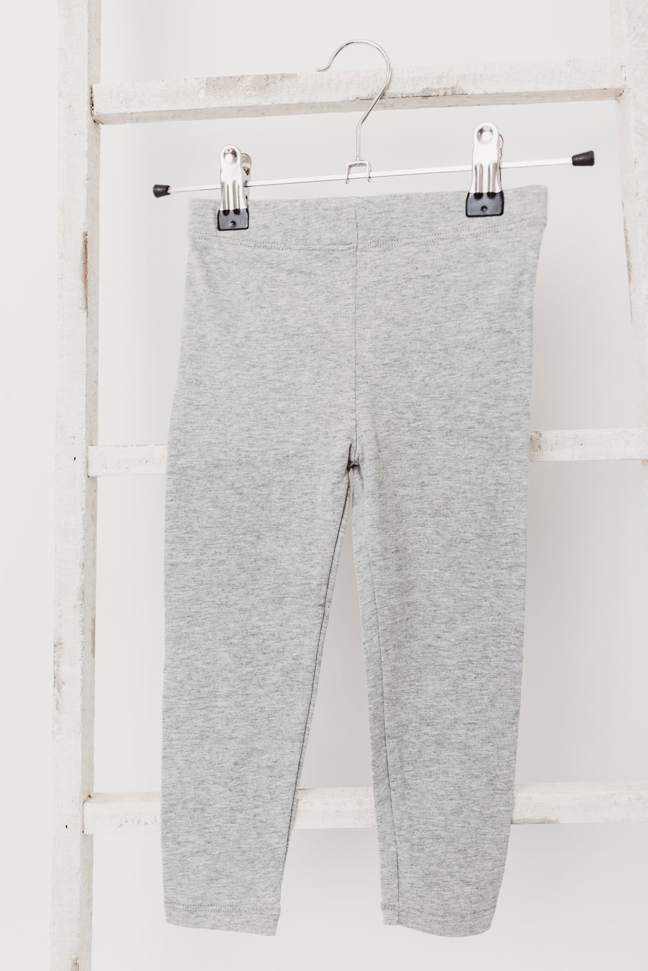 Solid Color Cotton Leggings | Gray