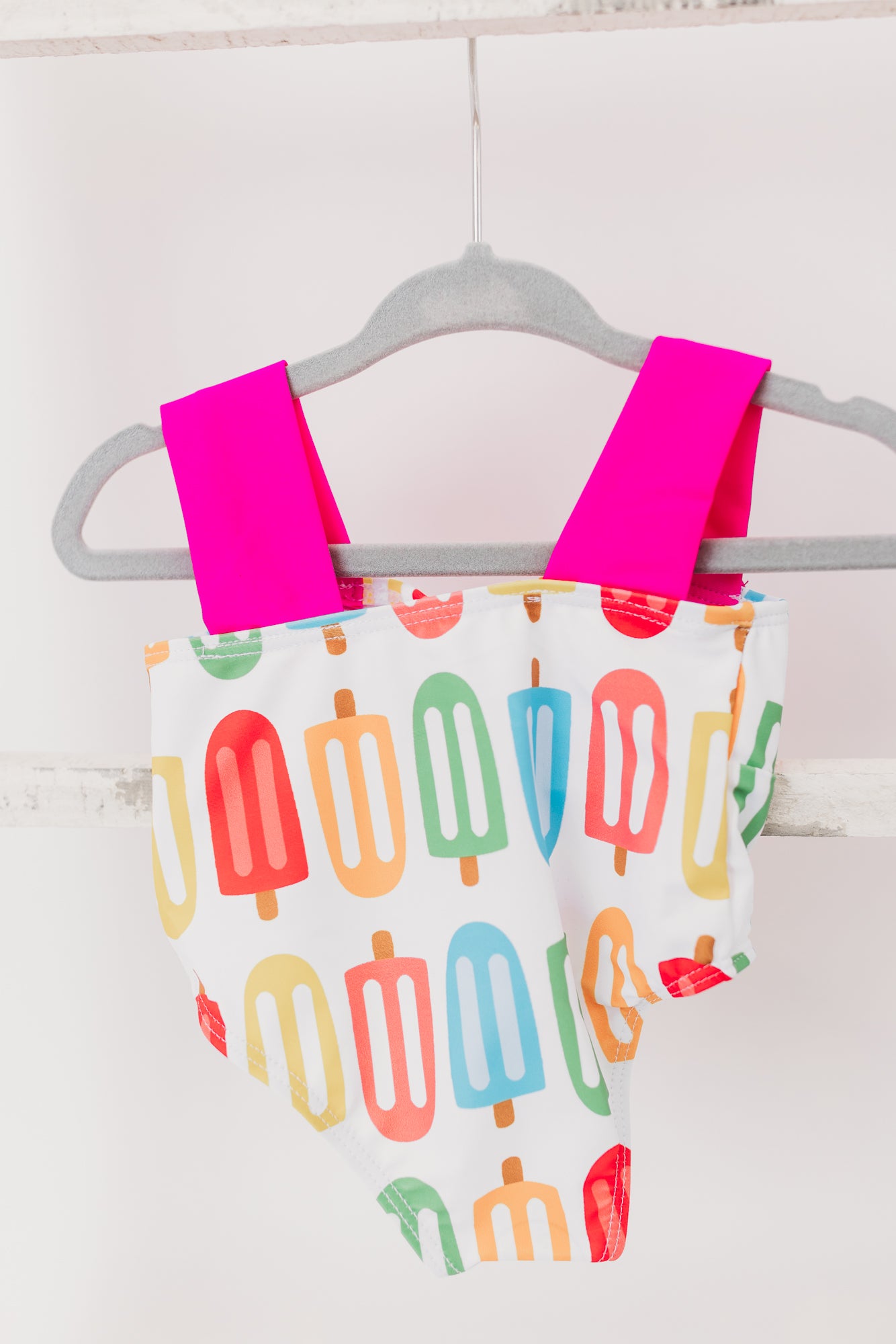 Popsicle Pink Bow One Piece Swimsuit