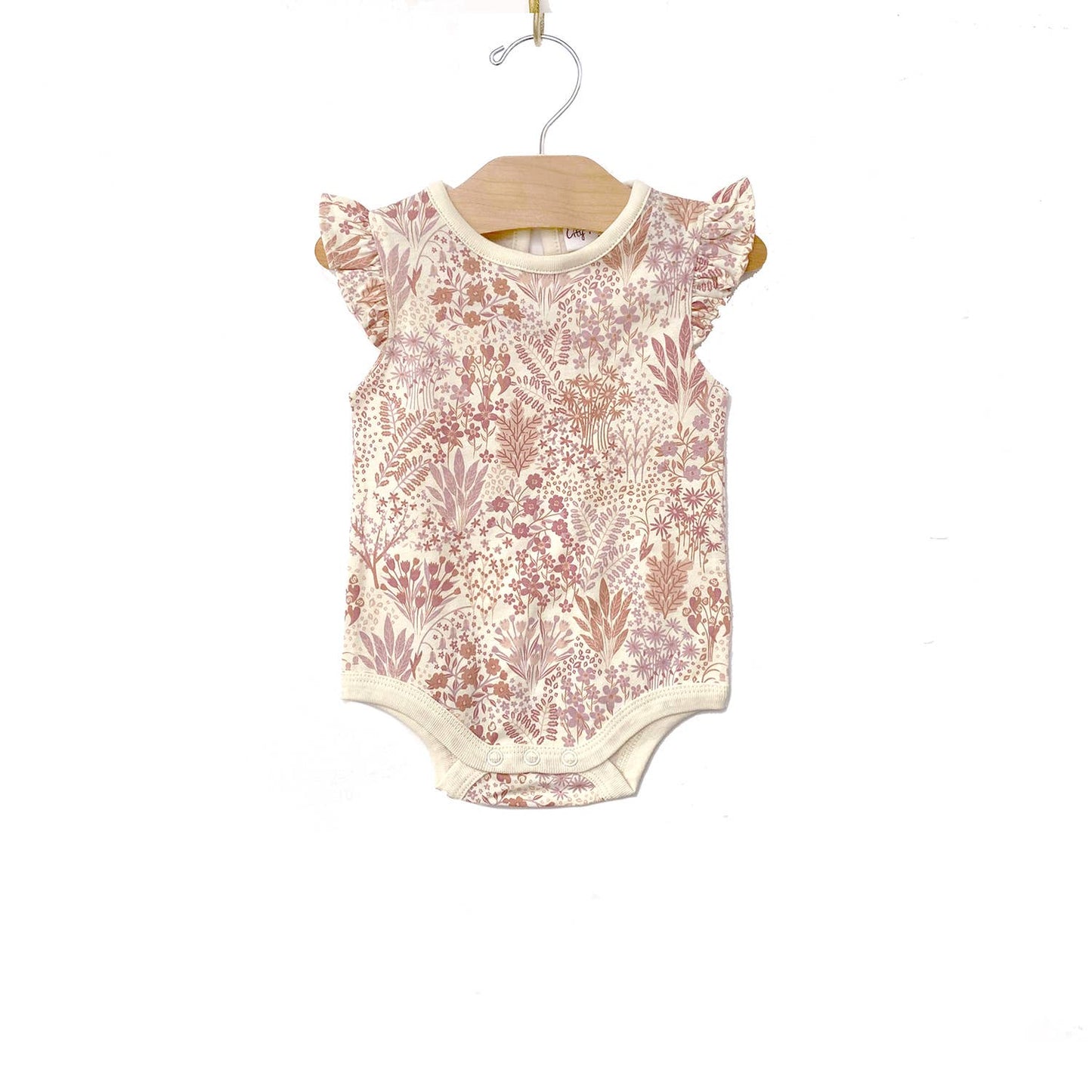 Flutter Sleeve Bodysuit - Pastel Gardens