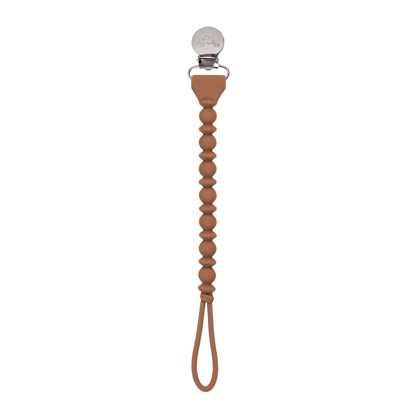 Sweetie Strap™ Silicone One-Piece Pacifier Clip | Hazelnut Beaded