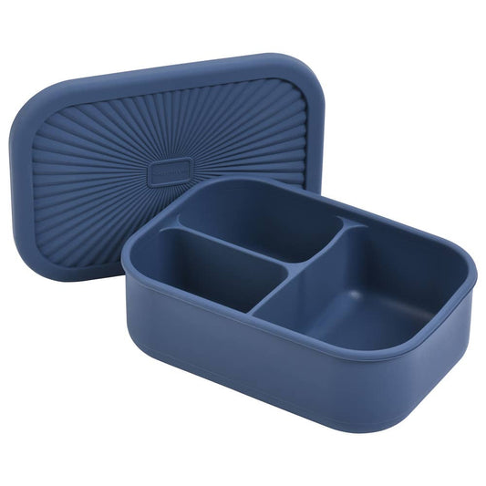 Dusty Blue Silicone Bento Lunch & Snack Box