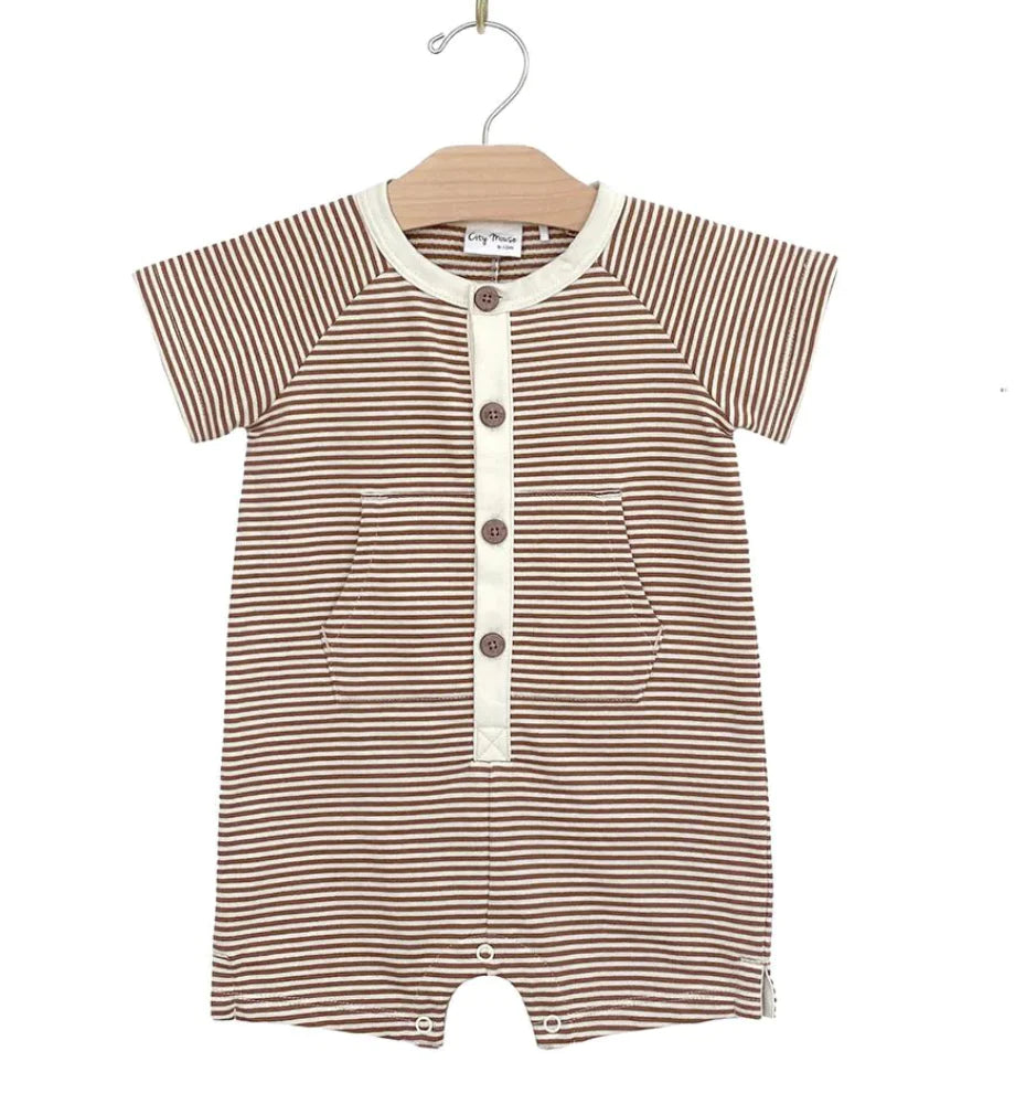 Kangaroo Romper - Stripe Classic