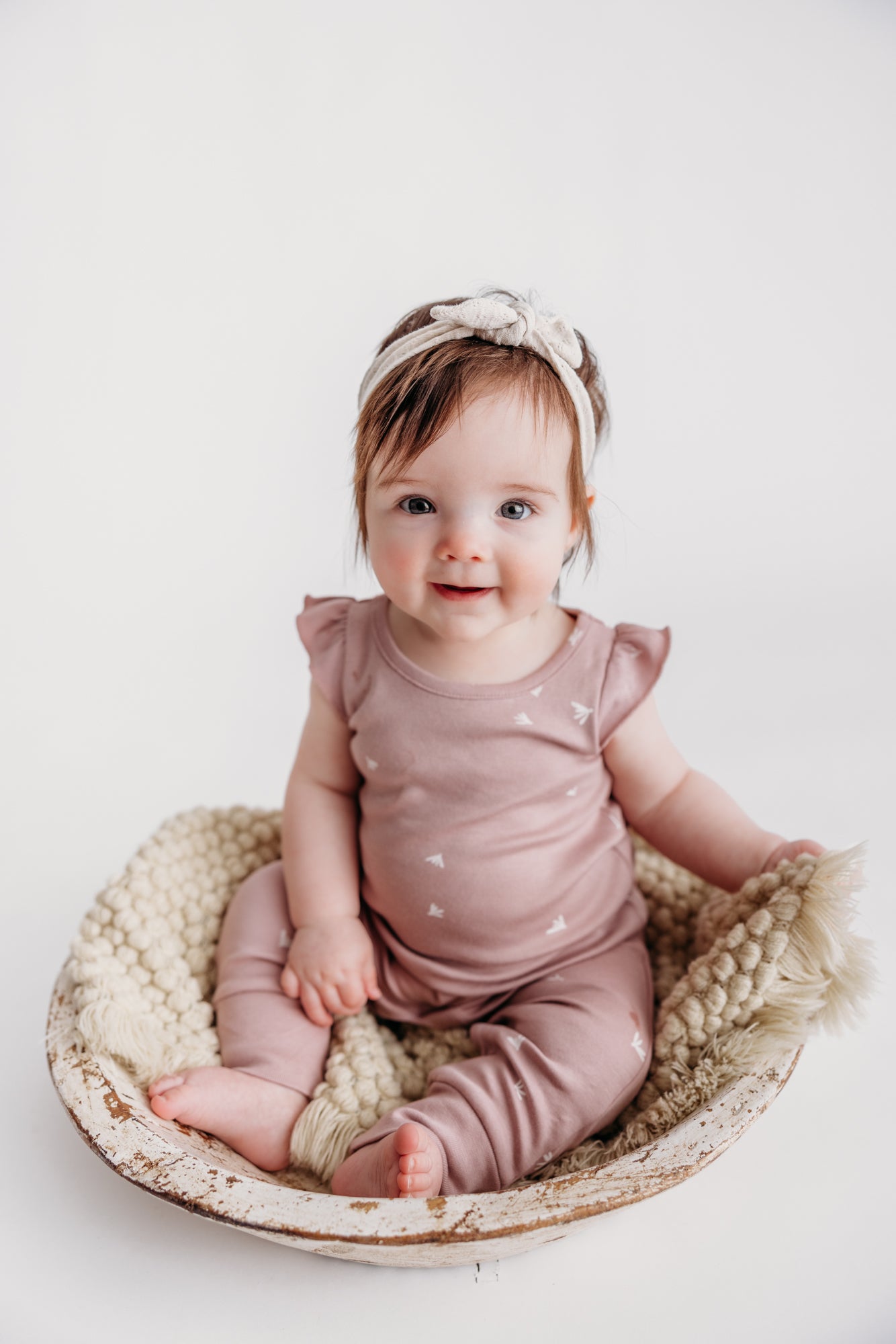 Flora Flutter Sleeve Romper - Petal Print