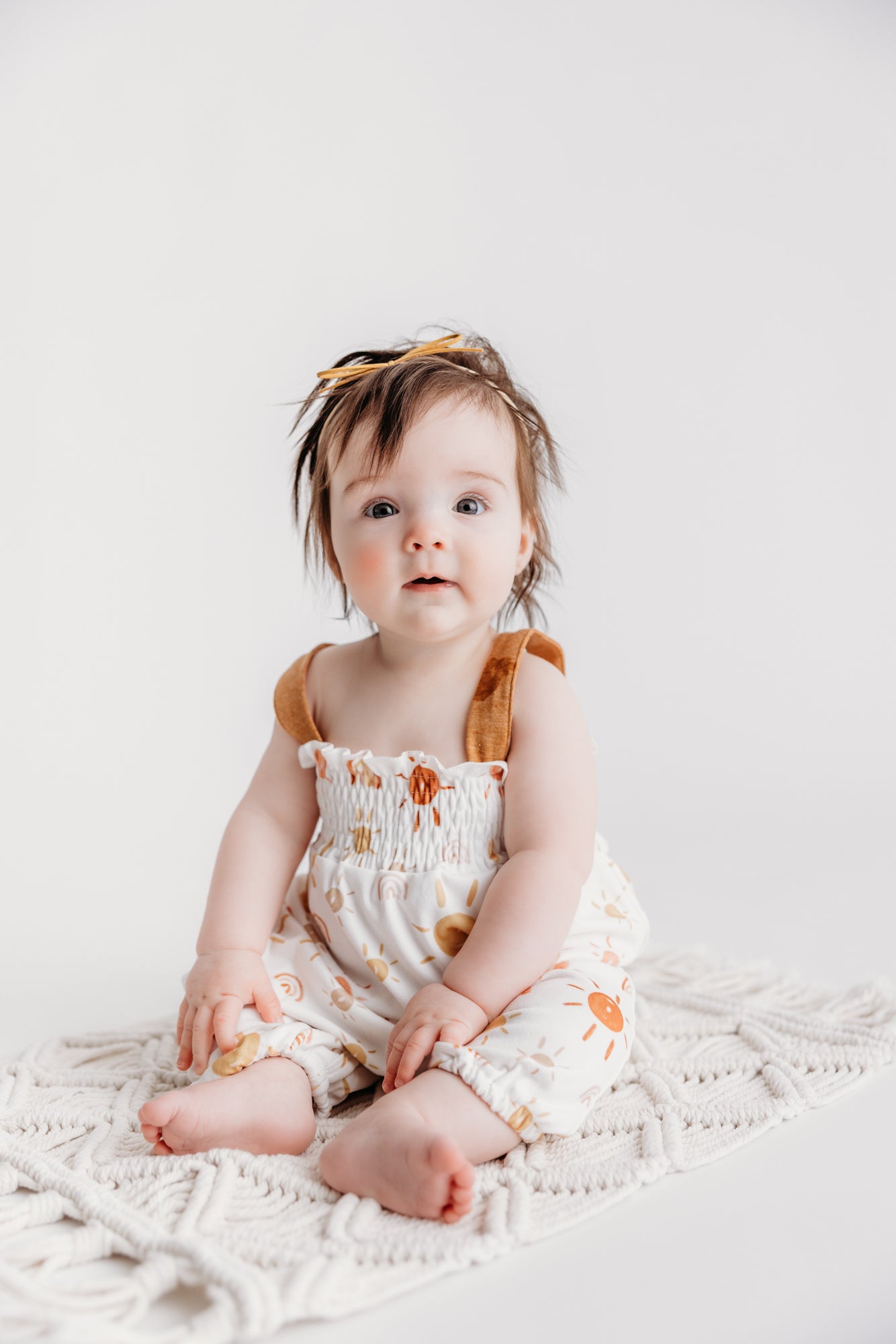 Tiny Shine on Me Smocked Ruffle Romper