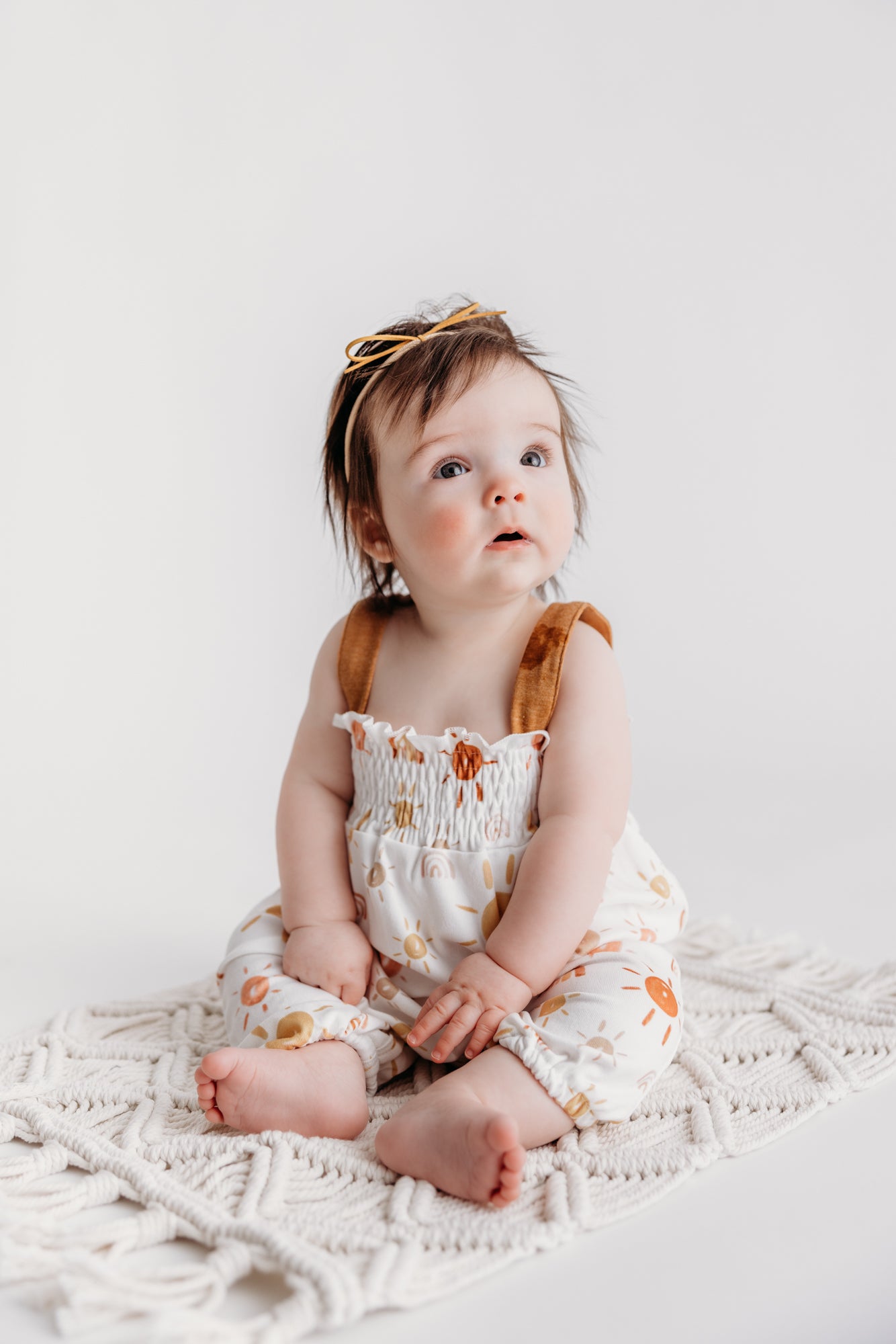 Tiny Shine on Me Smocked Ruffle Romper