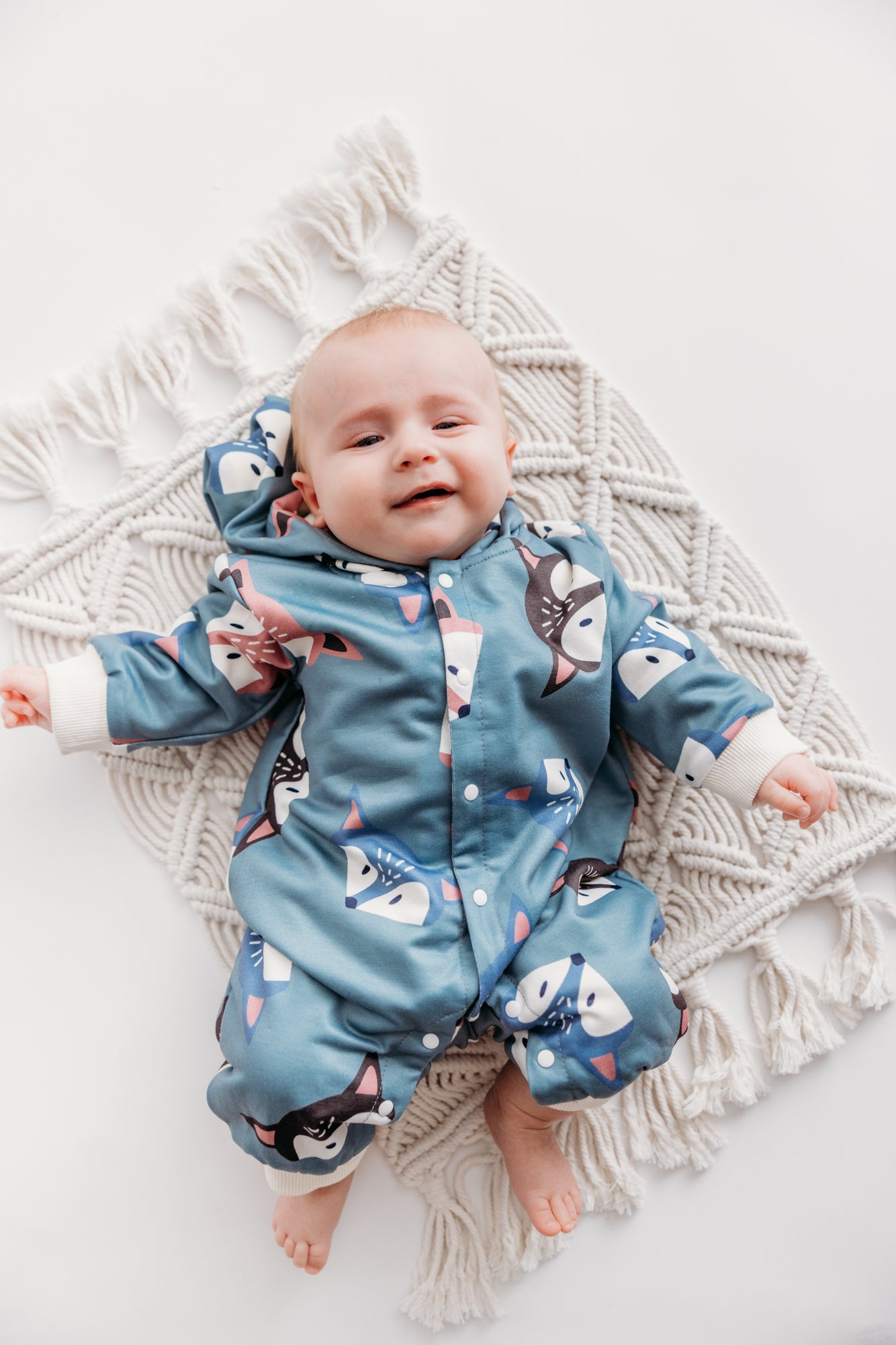Hooded Button Up Jumpsuit Light Blue