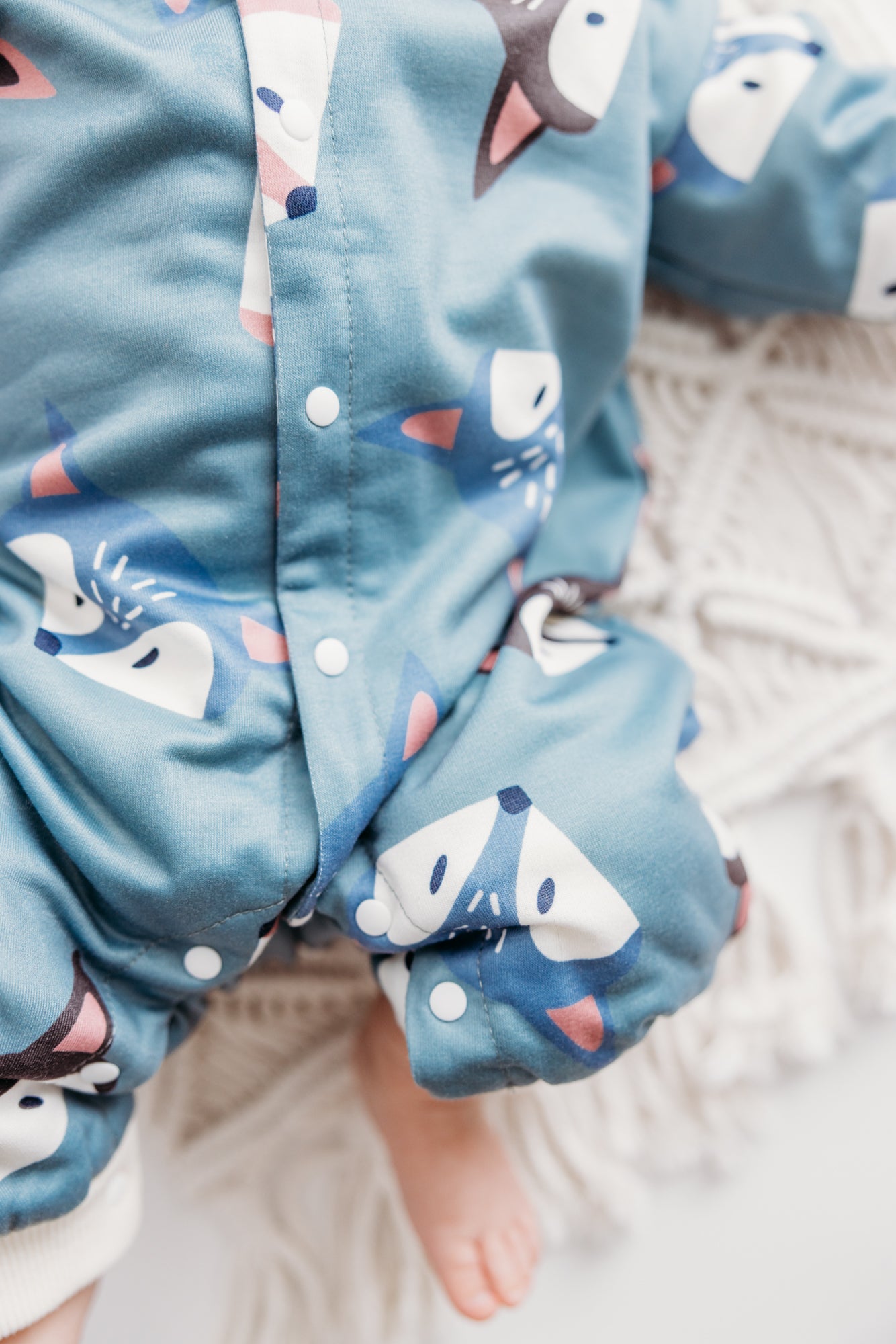 Hooded Button Up Jumpsuit Light Blue