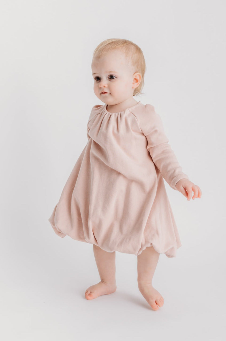 Organic Bubble Dress in Rosewater