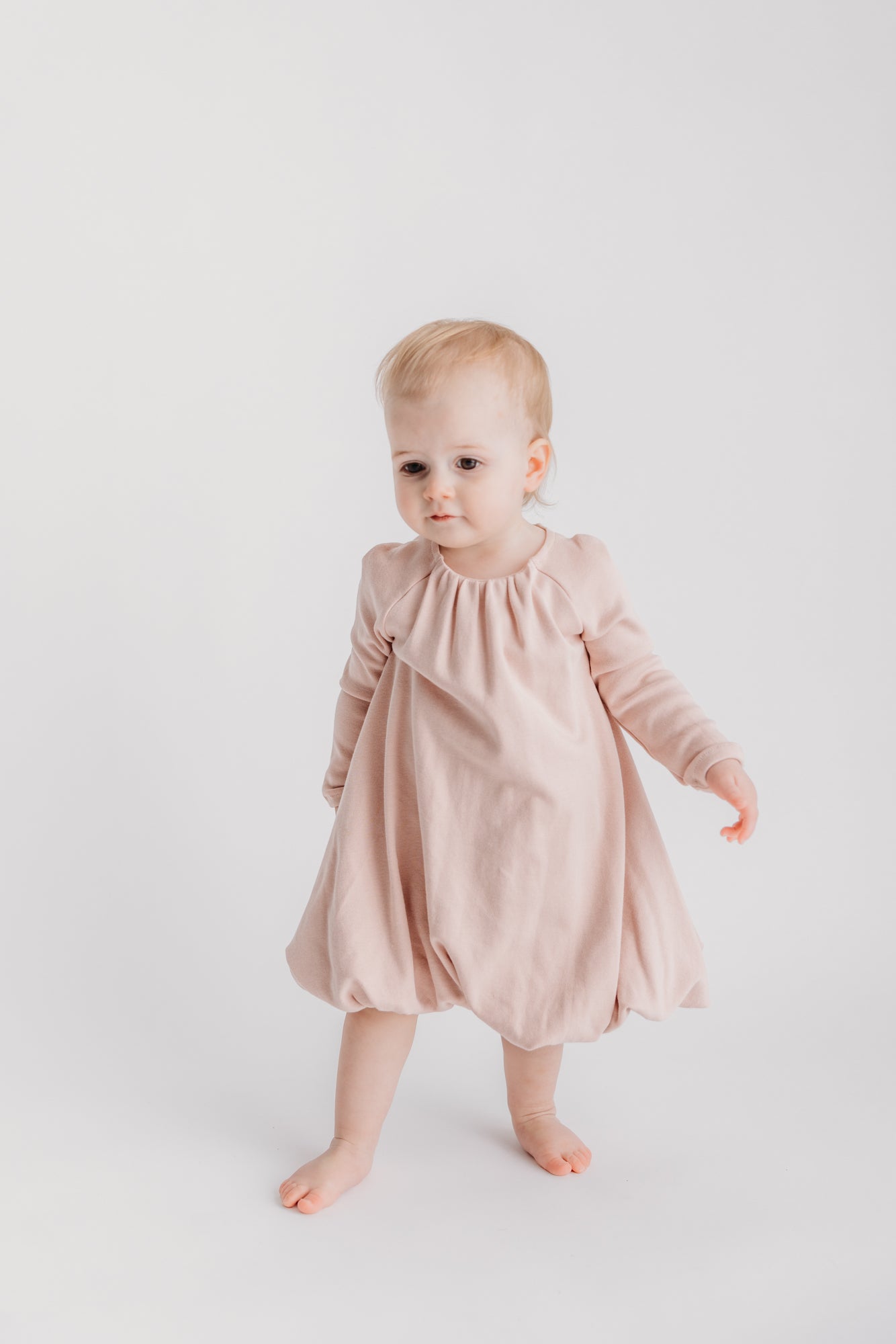 Organic Bubble Dress in Rosewater