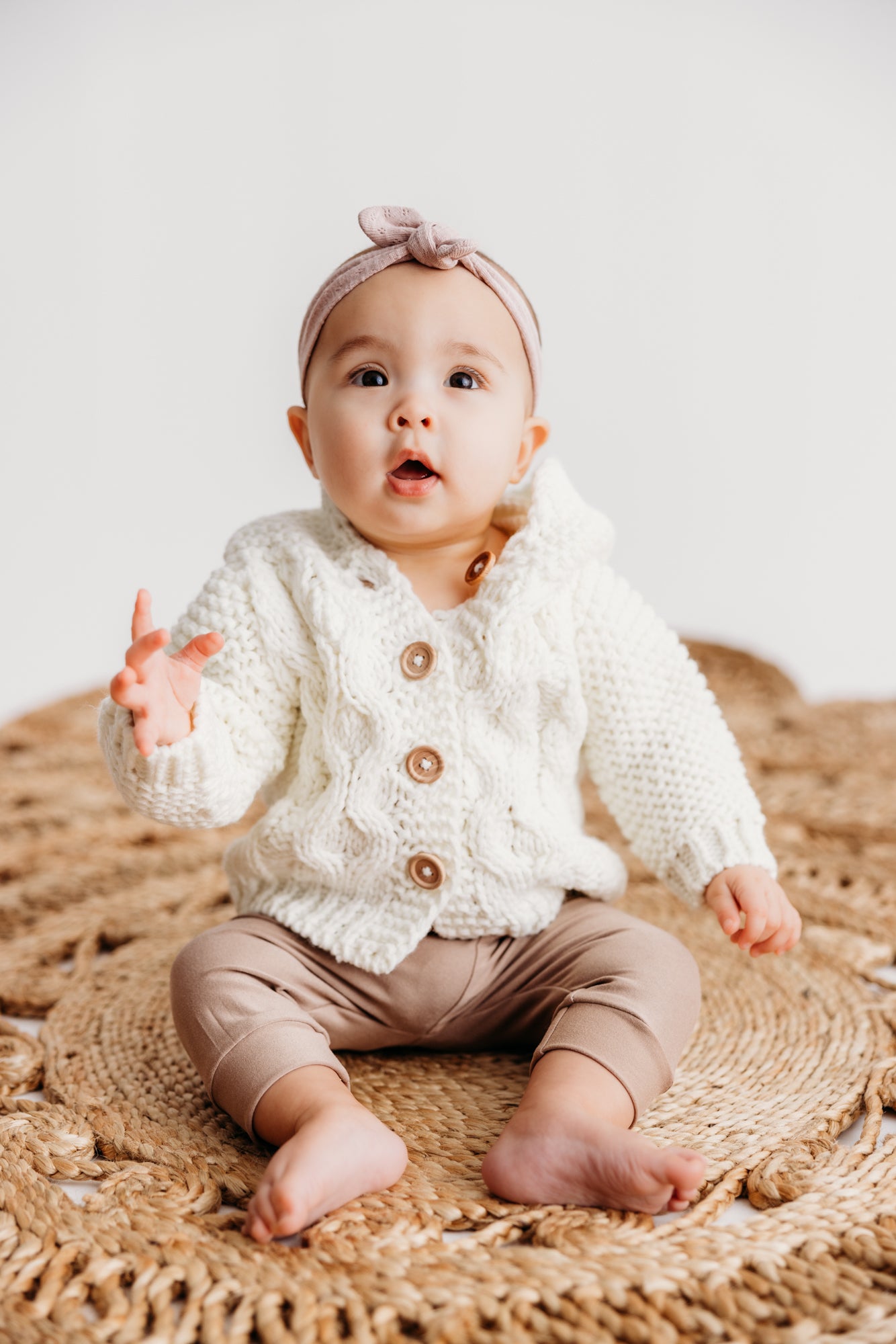 Hooded Coat Sweater Cream