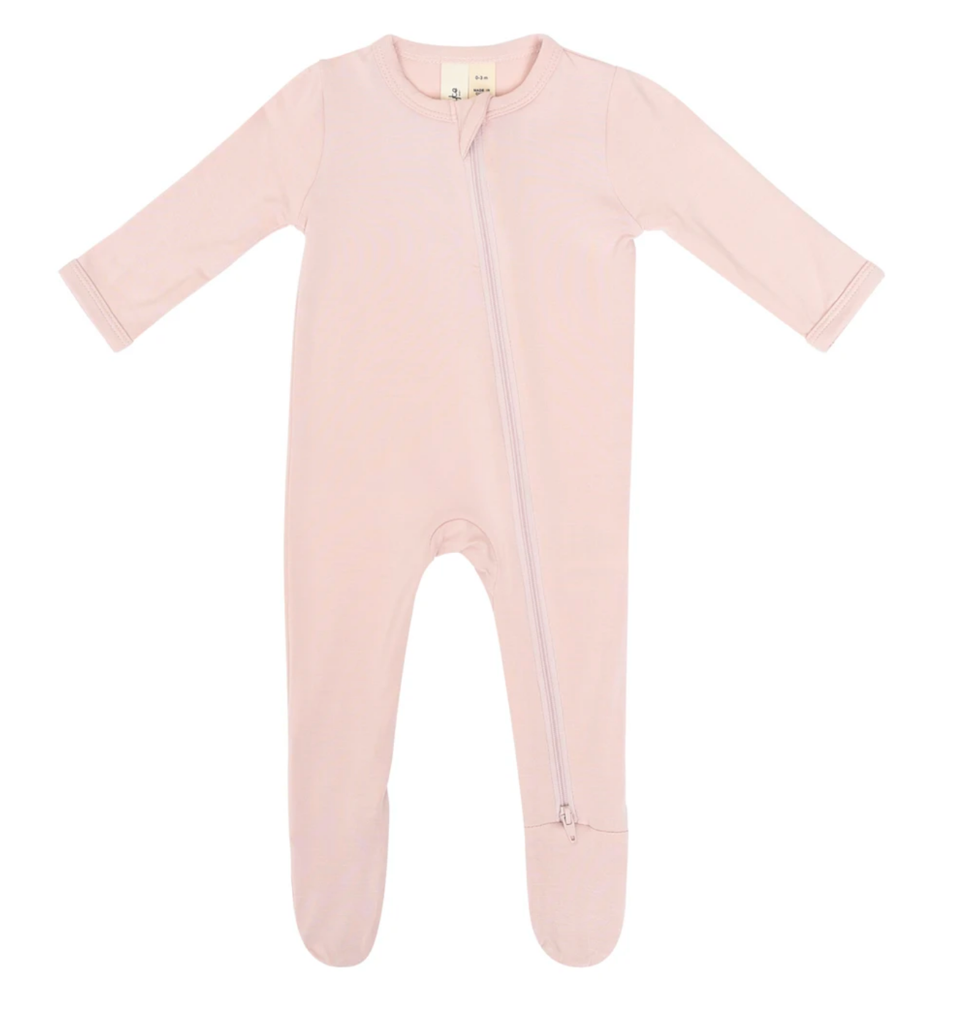 Zippered Footie in Blush