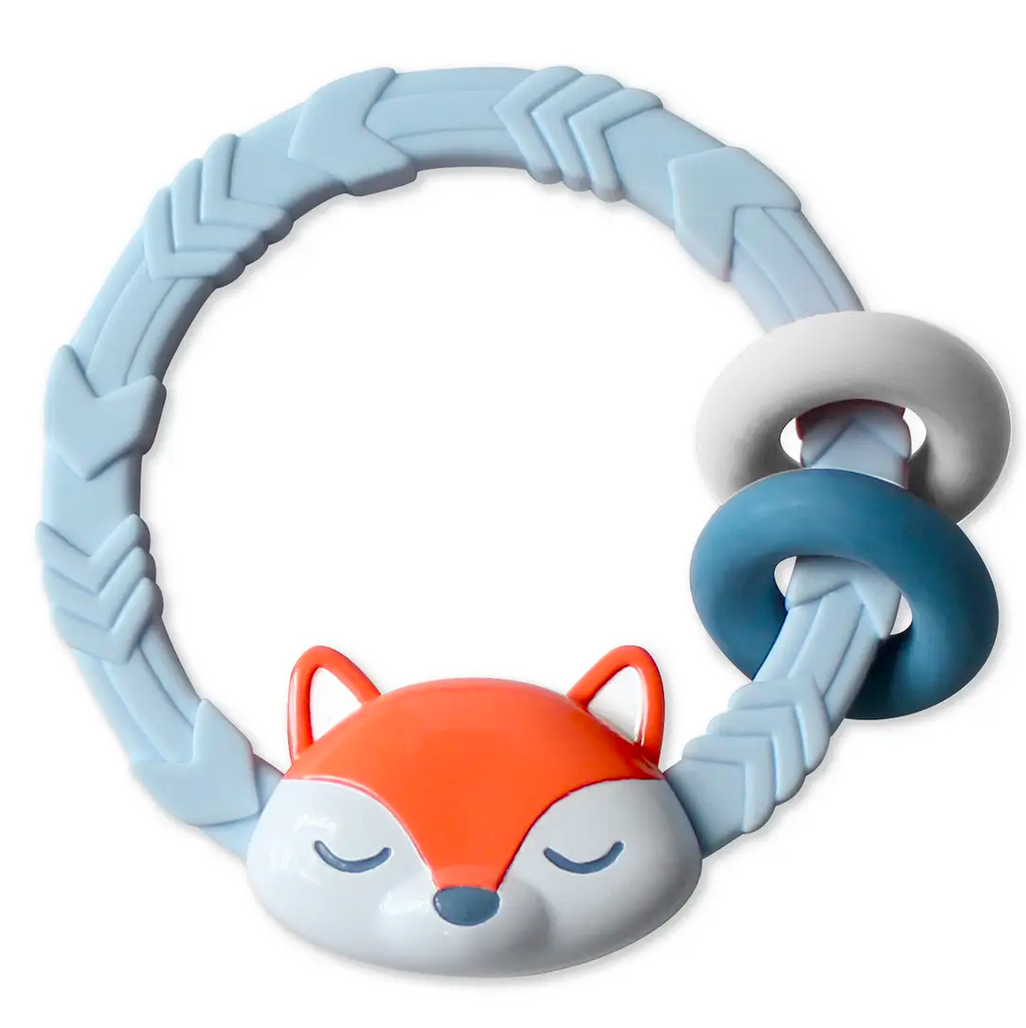 Ritzy Rattles Silicone Teethers Fox Blue