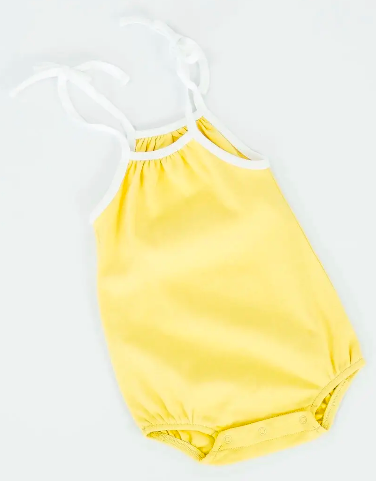 Lemondrop Organic Cotton Shoulder Tie Onesie