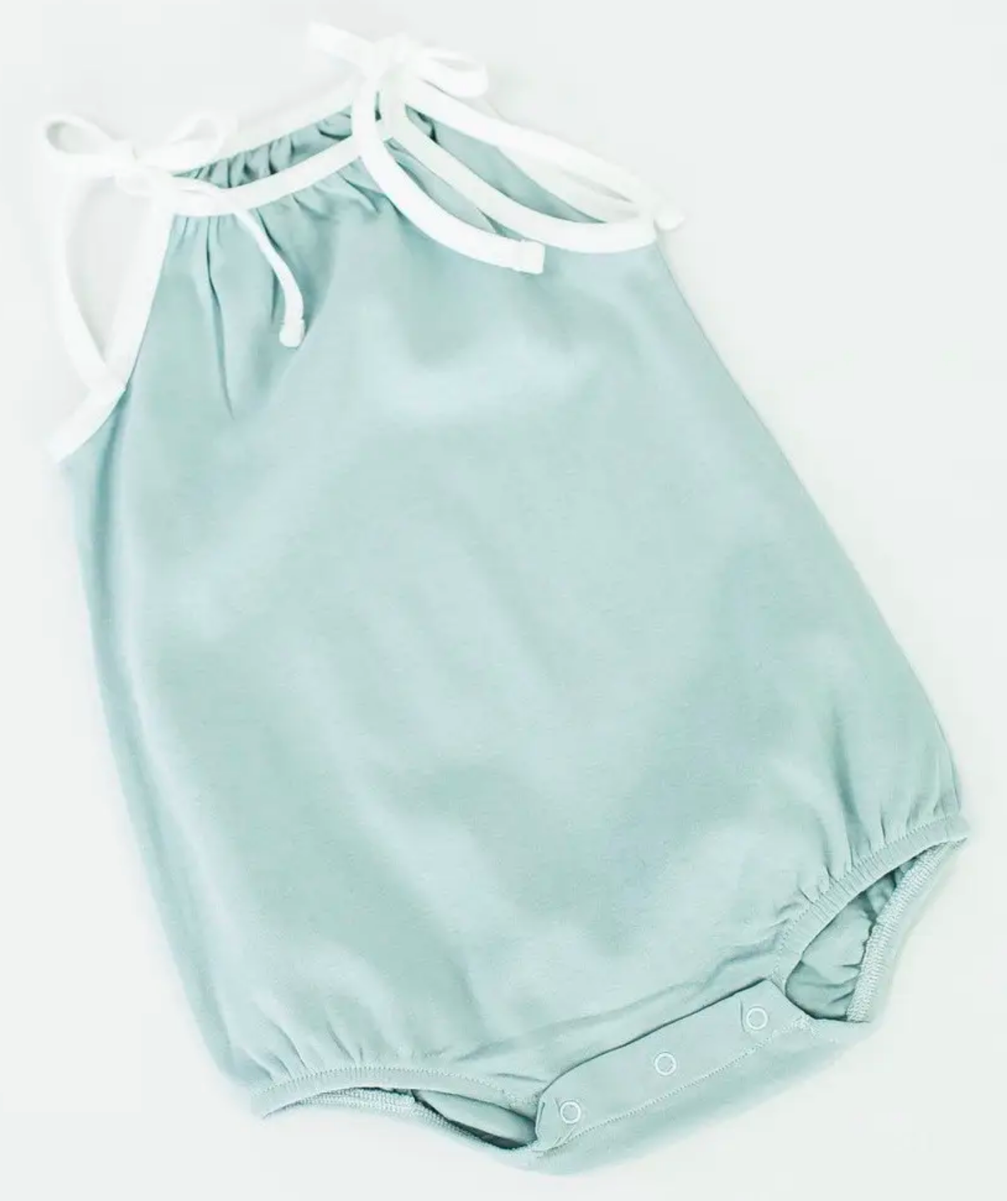 Winter Sky Organic Cotton Shoulder Tie Onesie