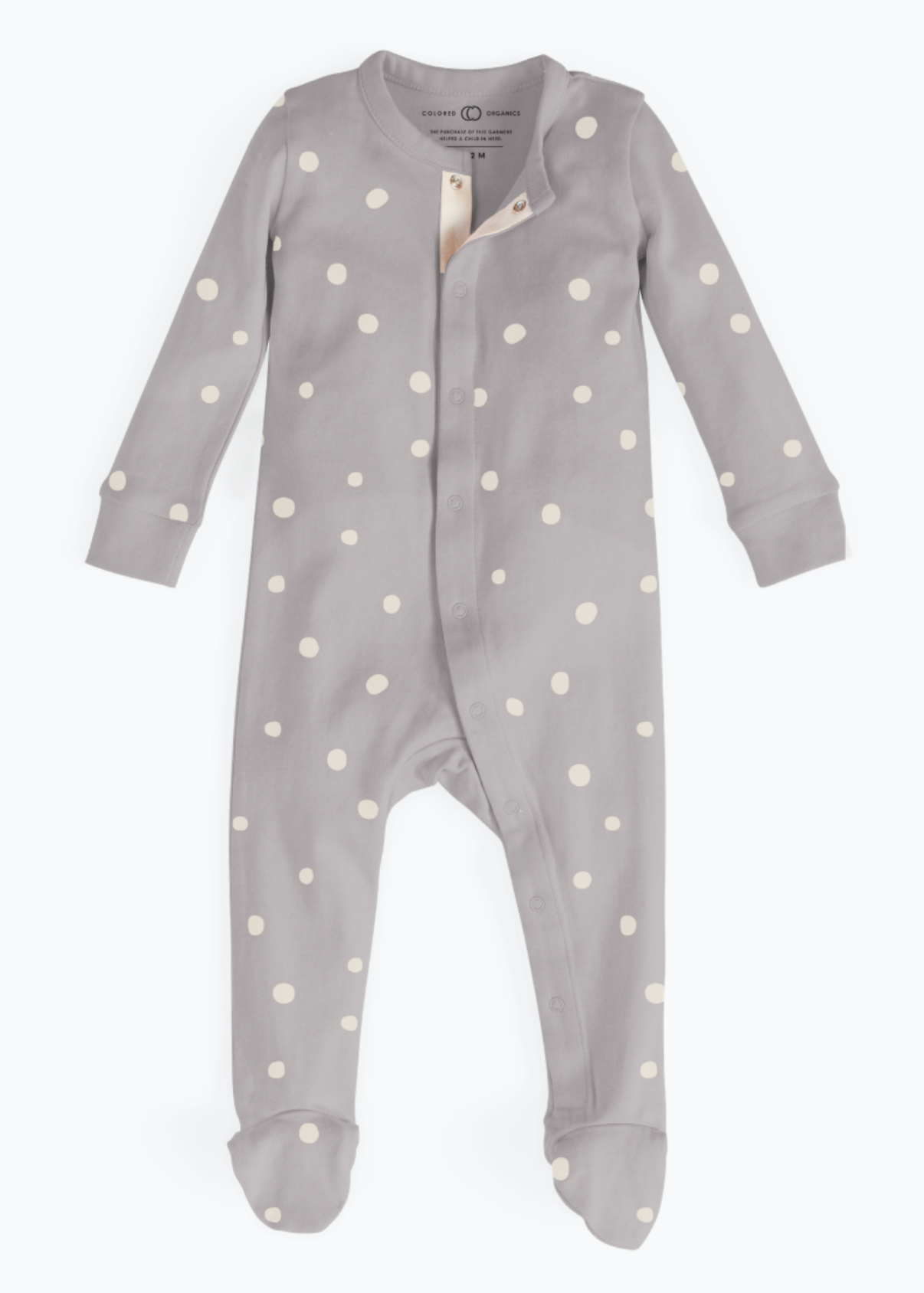 Skylar Footed Sleeper - Storm Scatter Dot