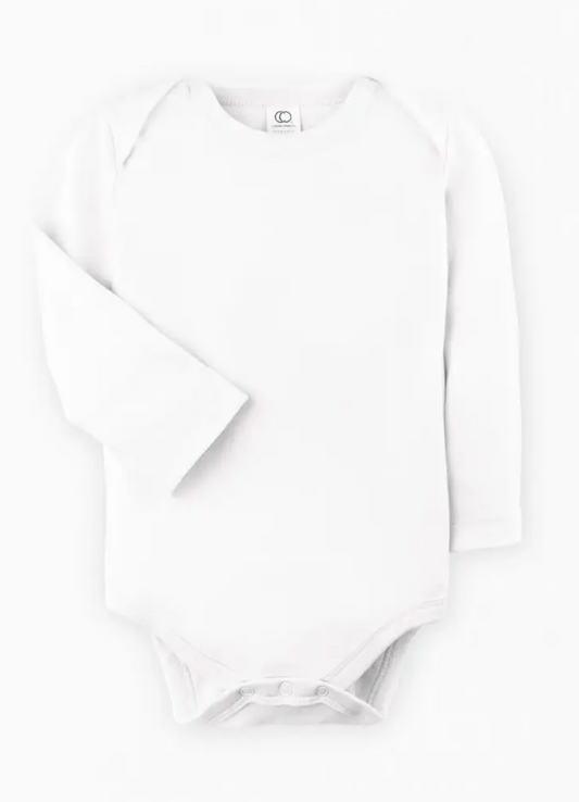 Long Sleeve Classic Bodysuit - White