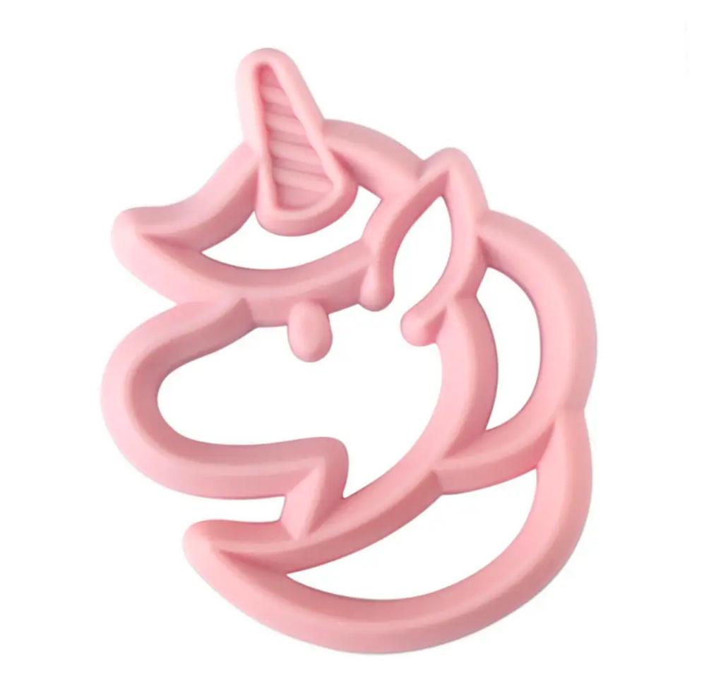 Chew Crew™ Silicone Baby Teethers Light Pink Unicorn
