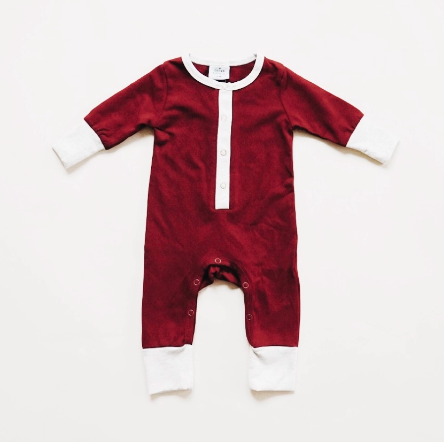 Long Sleeve Romper Syrah