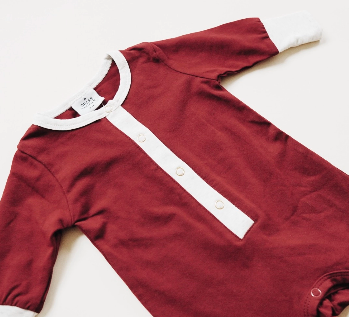 Long Sleeve Romper Syrah