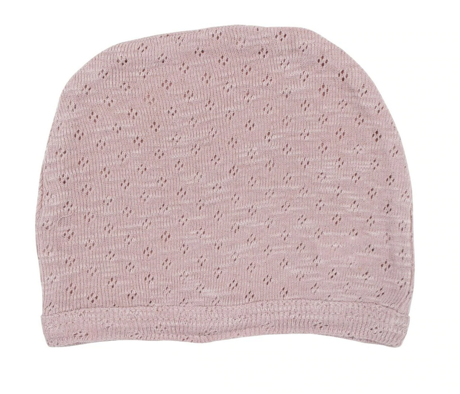 Pointelle Hat - Thistle