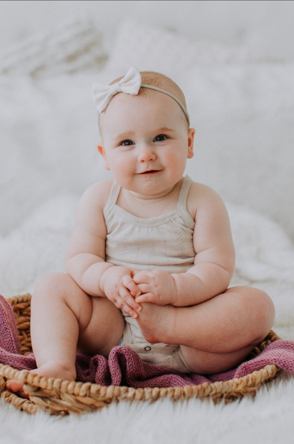 Pointelle Crossback Bodysuit in Stone
