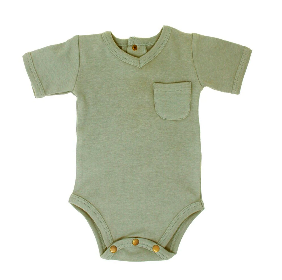 V-Neck Bodysuit in Fern
