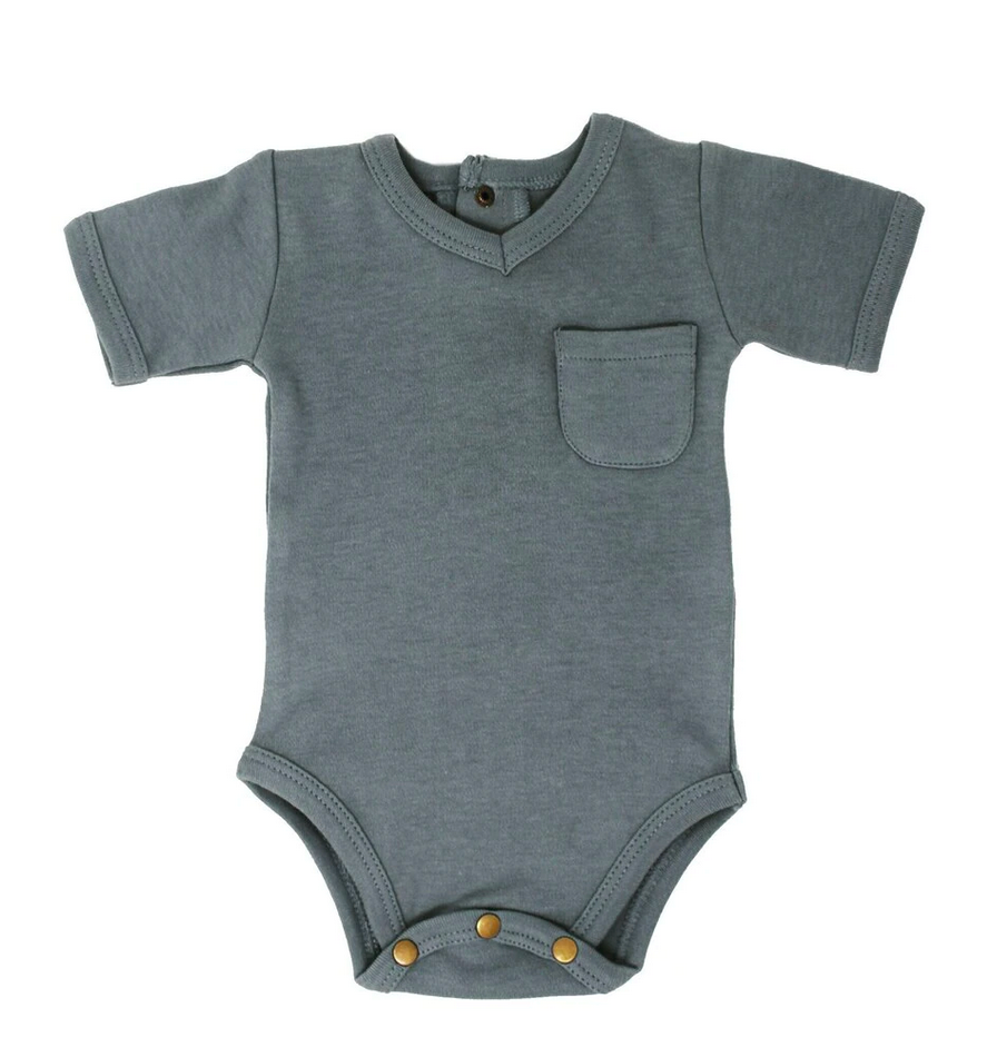 V-Neck Bodysuit in Moonstone