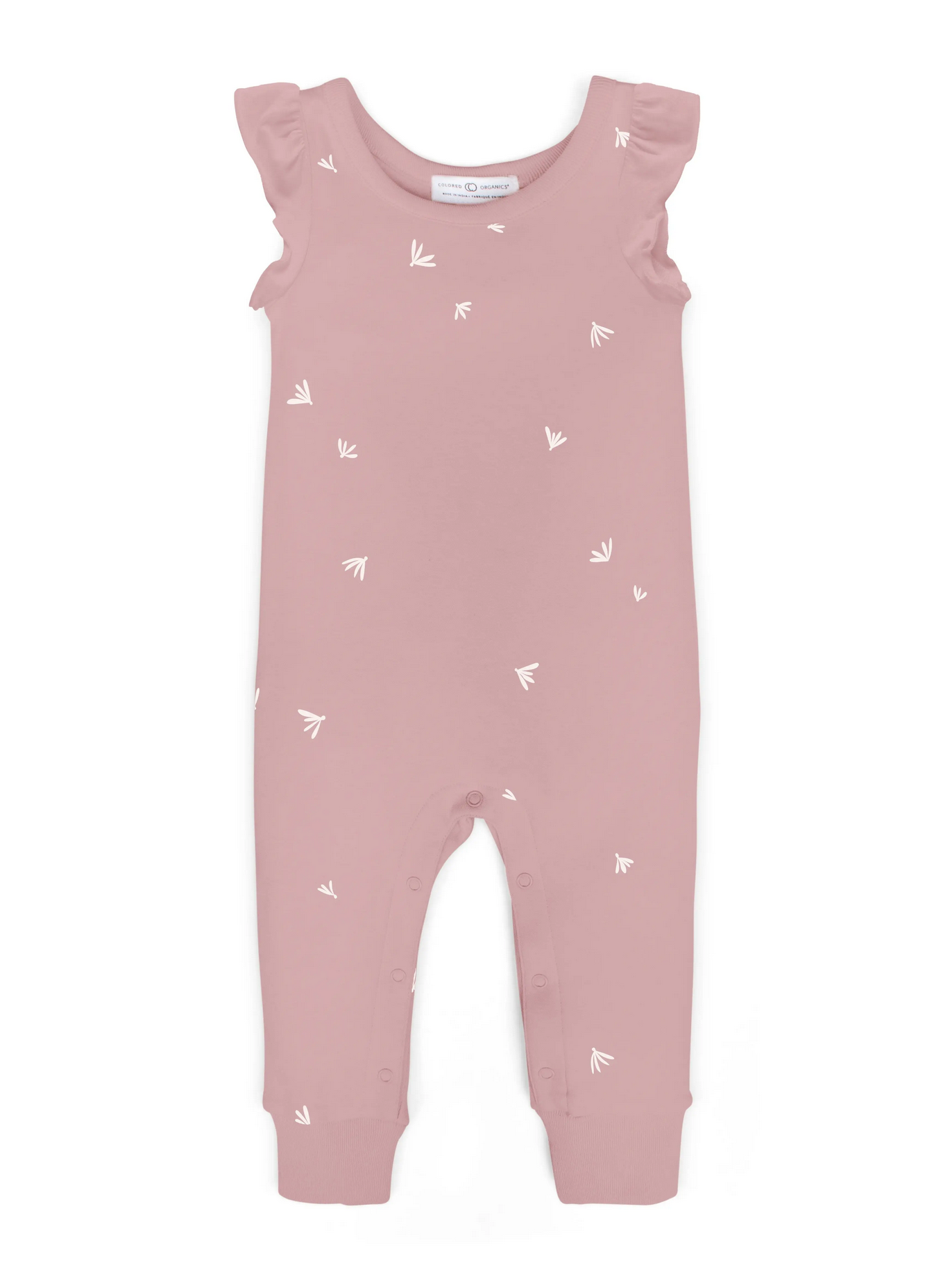 Flora Flutter Sleeve Romper - Petal Print
