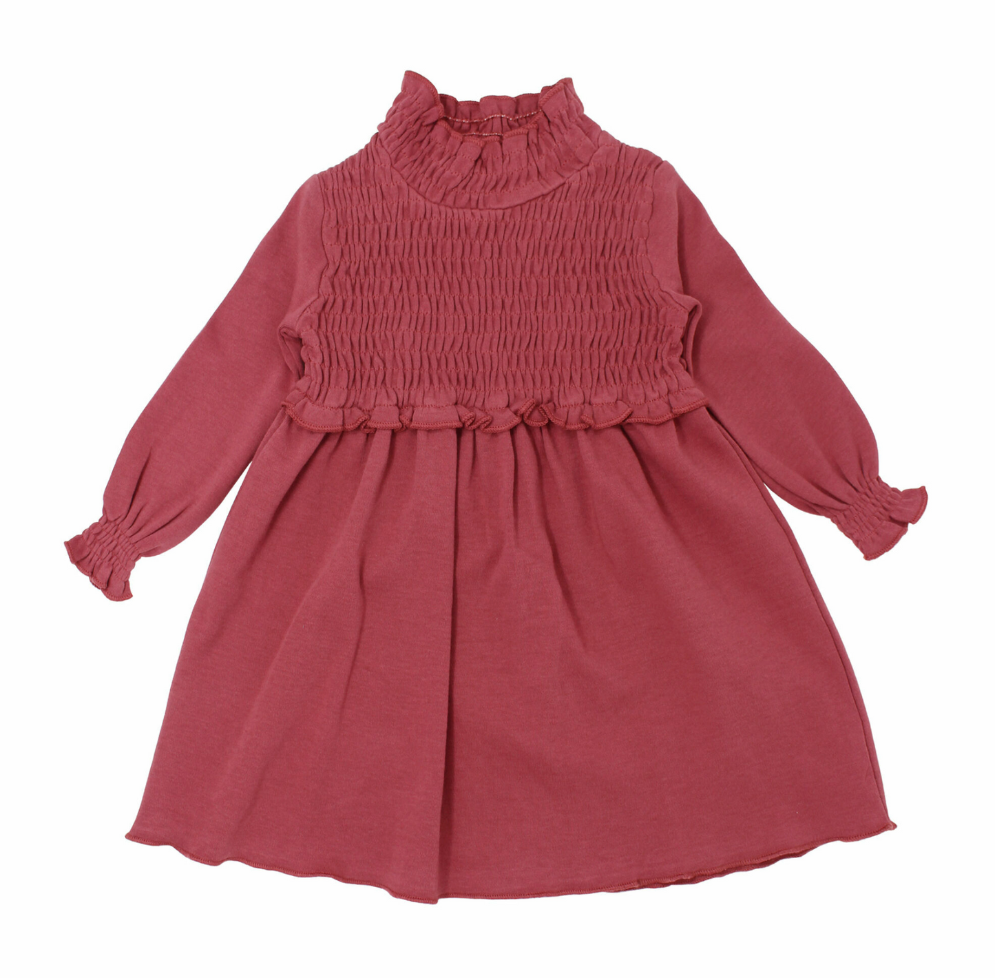 Organic Smocked Dress in Appleberry