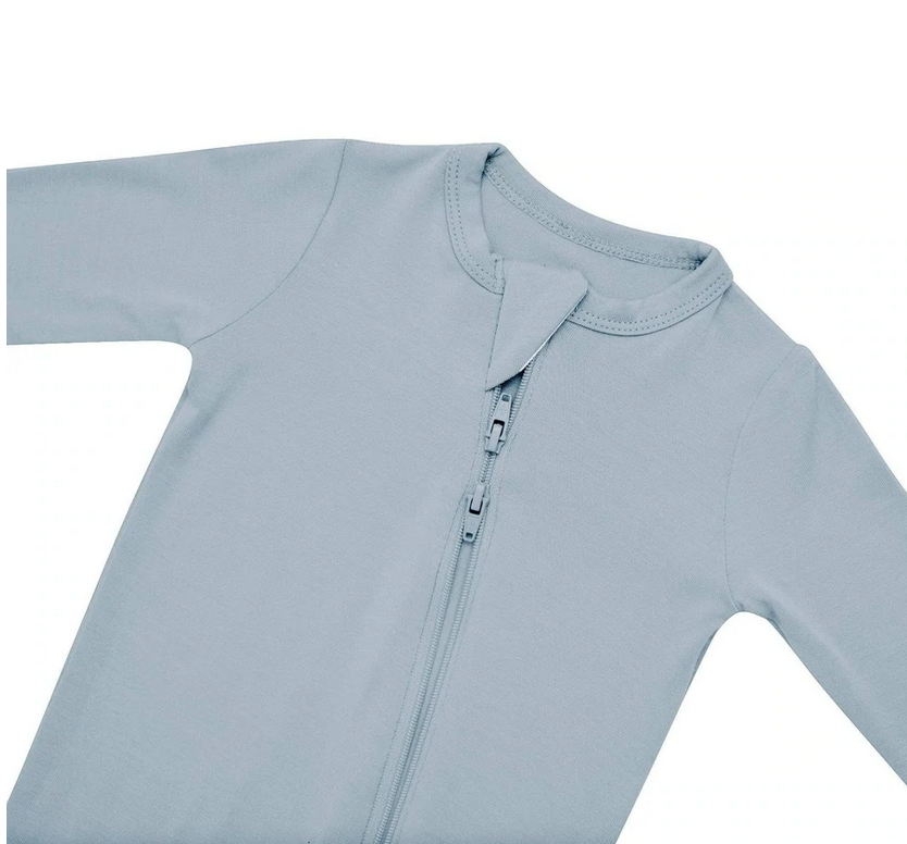 Zippered Footie in Fog