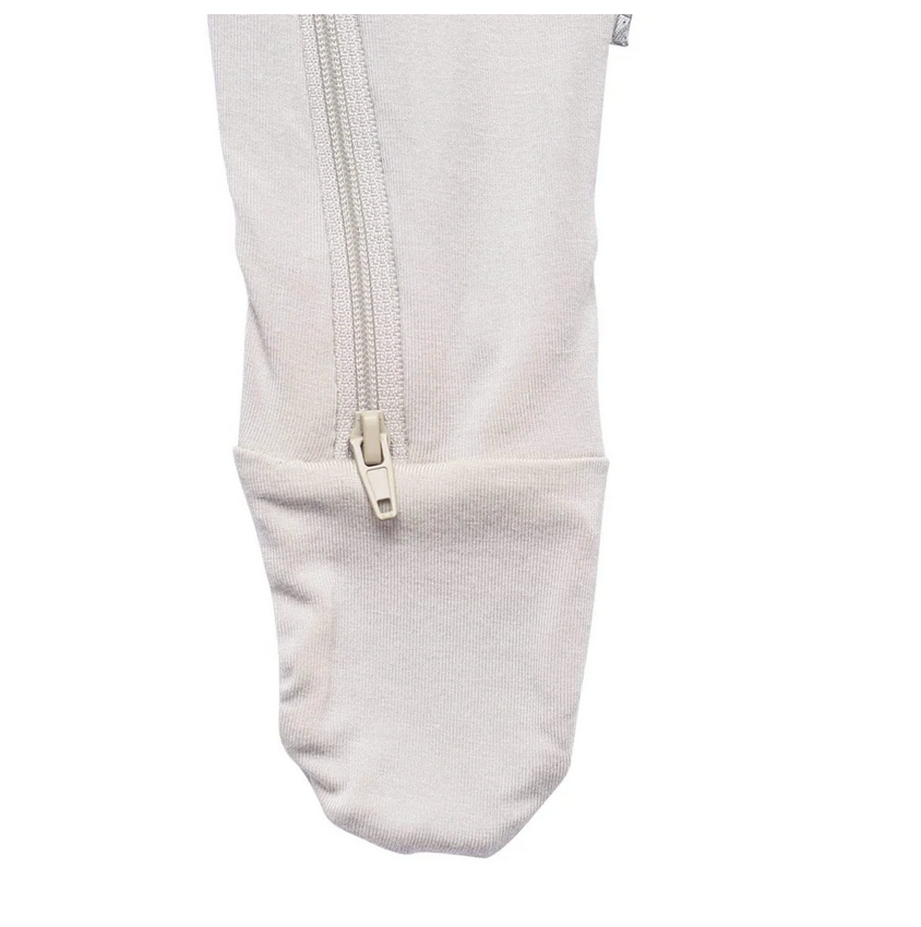 Zippered Footie in Oat