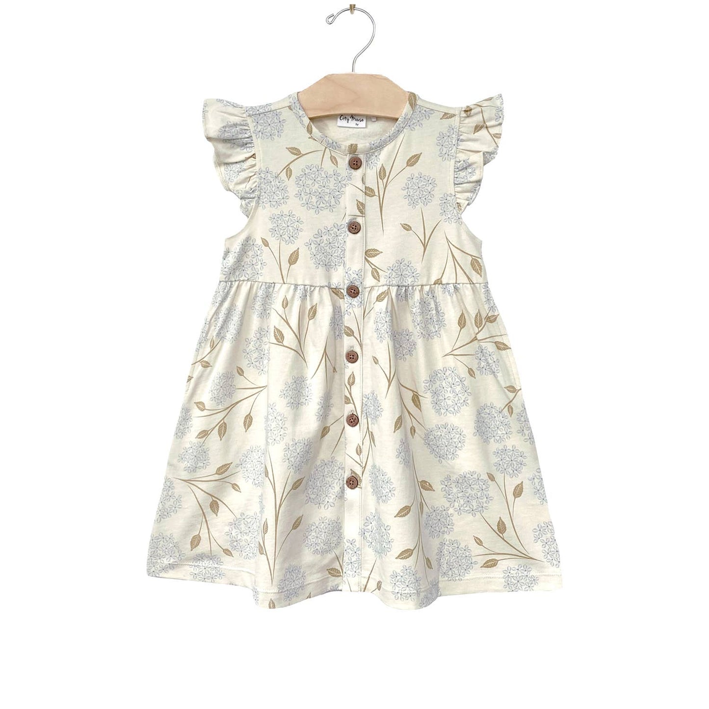 Button Up Dress - Hydrangea