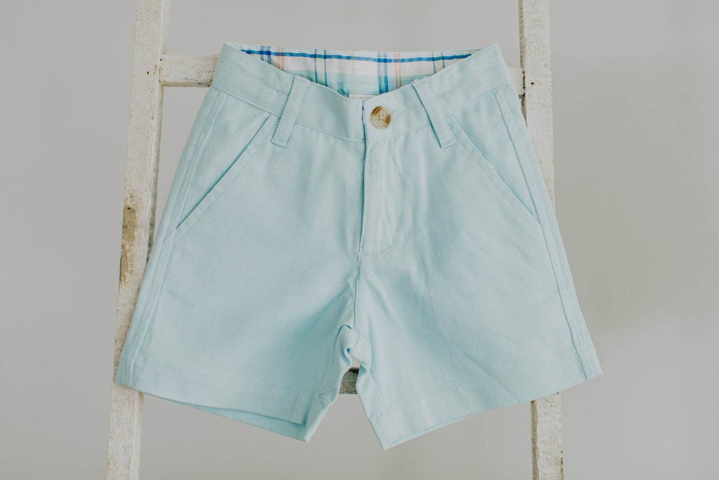 Pale Blue Lightweight Chino Shorts