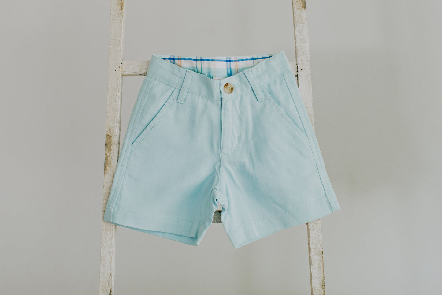Pale Blue Lightweight Chino Shorts