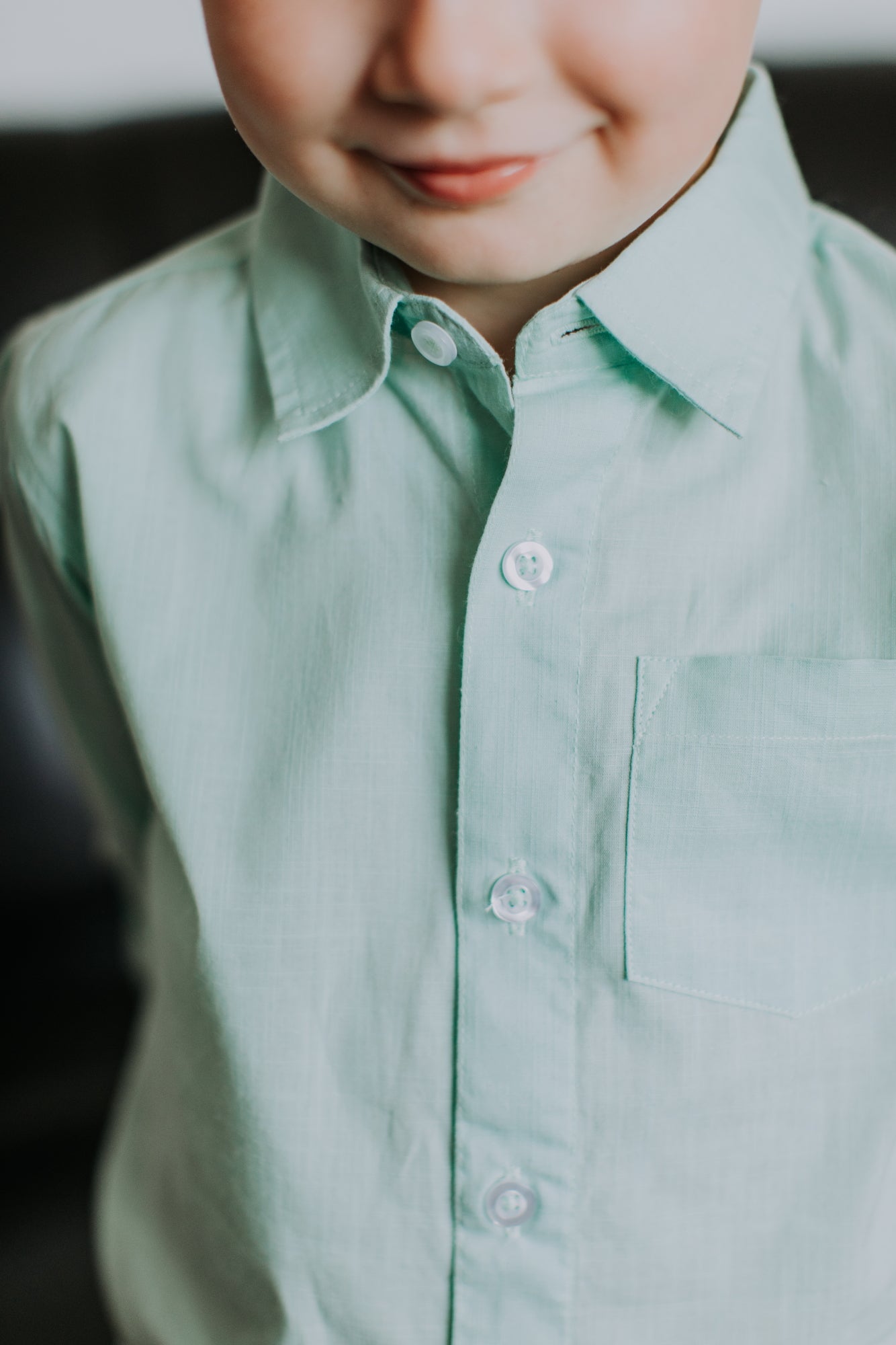 Neo Mint Slub Button Down Shirt