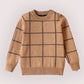 Boys Plaid Knitted Sweater