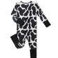 Cow Print Zippered Footie