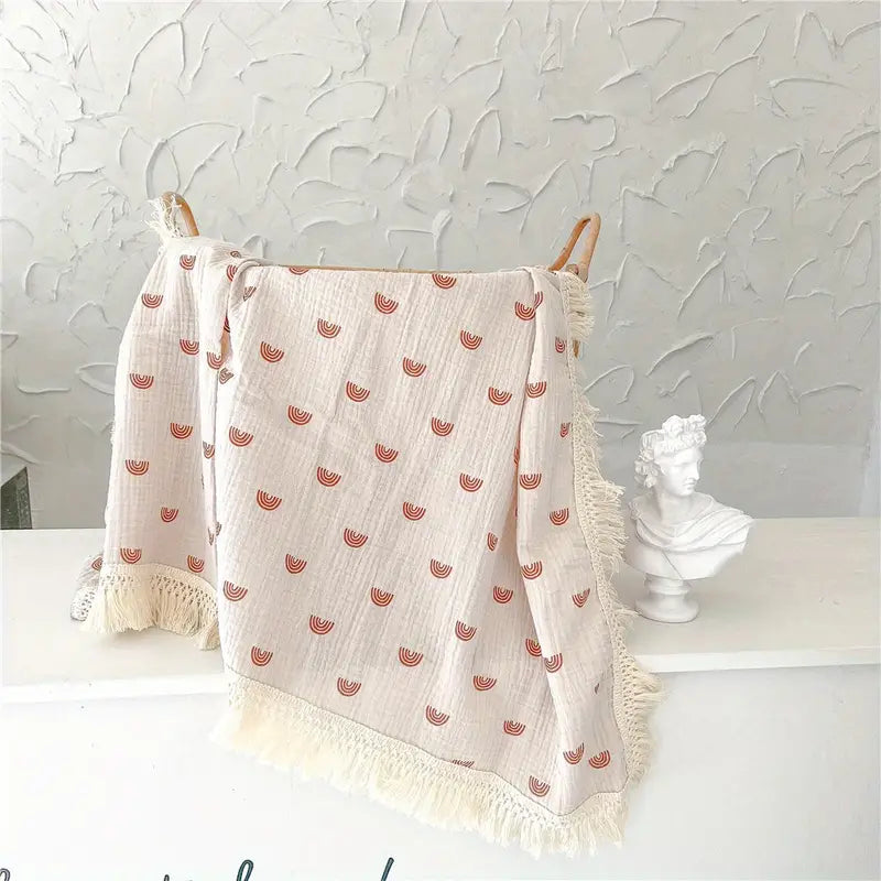 Lightweight Tassel Throw Blanket