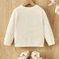 Bow Sequin Knit Sweater | Ivory White