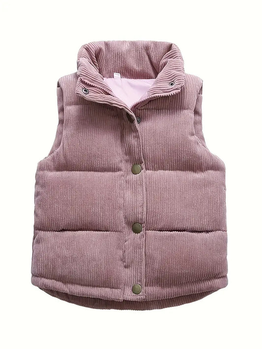 Girls Corduroy Vest | Pink