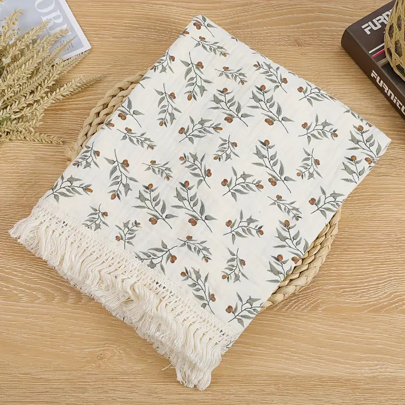 Lightweight Cotton Muslin Throw Blanket