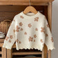 Neutral Floral Knit Sweater