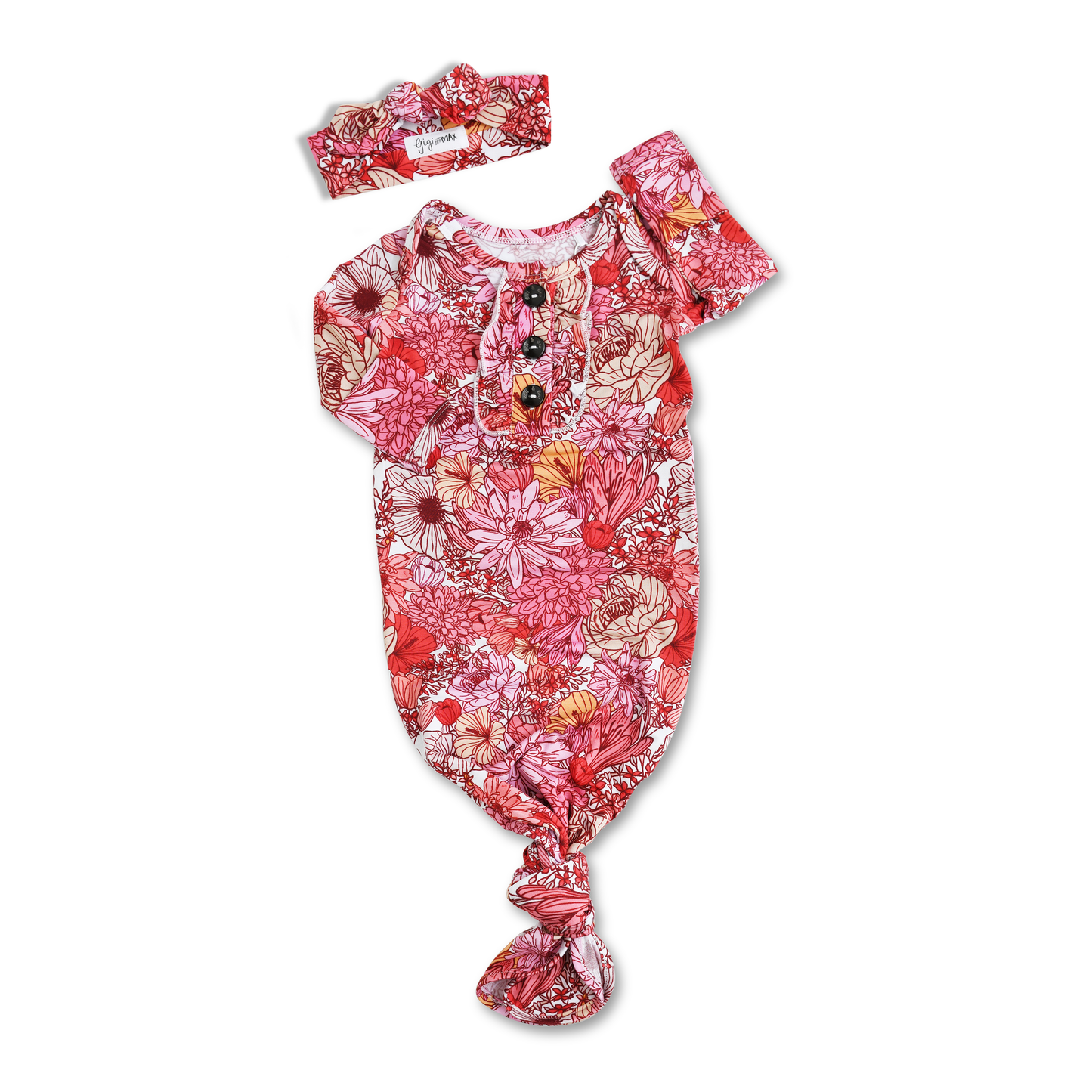 Thea Floral Ruffle Gown | Newborn