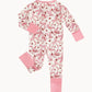 Pink Bow Zippered Footie