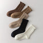 Girls Cozy Knitted Ruffle Socks