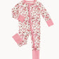 Pink Bow Zippered Footie