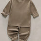 Waffle Pants and Bottoms Set | Khaki