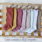 Baby Kids knee high socks french lace Dressy knit socks