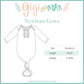 Thea Floral Ruffle Gown | Newborn